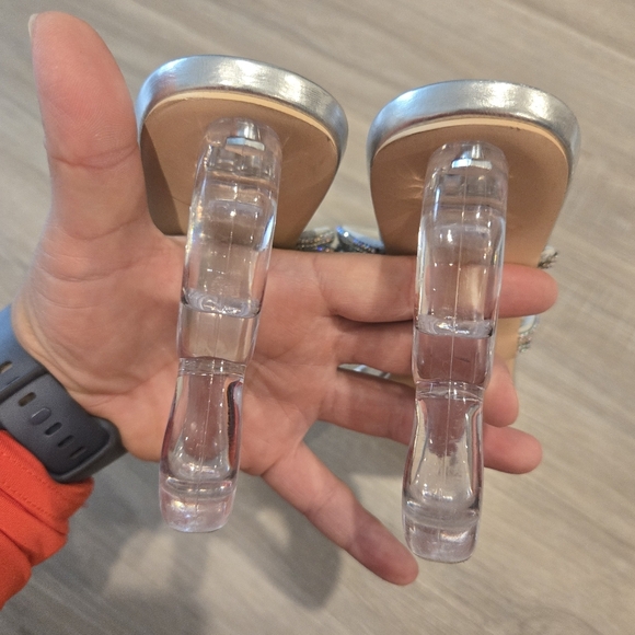 Fashion Nova Promise You Mules Silver Sz 9 - Picture 8 of 15